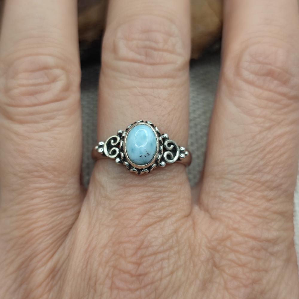 Anello etnico in argento 925 con pietra - DOWLESWARAM