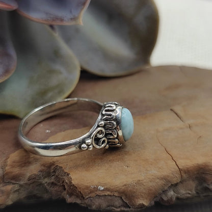 Anello etnico in argento 925 con pietra - DOWLESWARAM