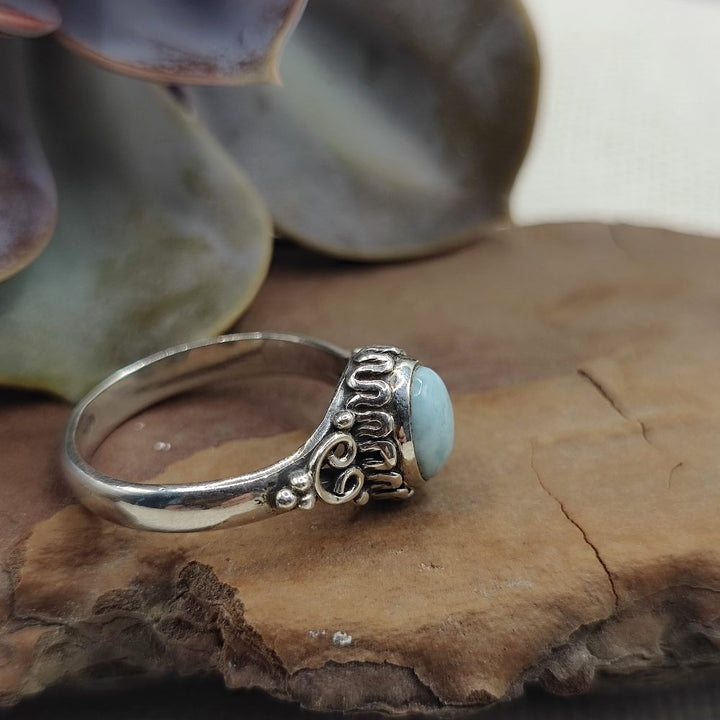 Anello etnico in argento 925 con pietra - DOWLESWARAM