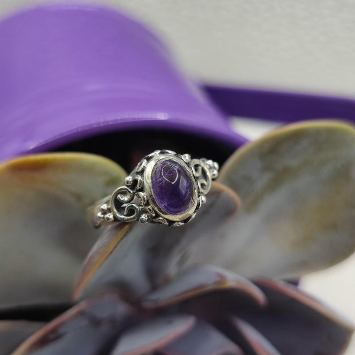 Anello etnico in argento 925 con pietra - DOWLESWARAM