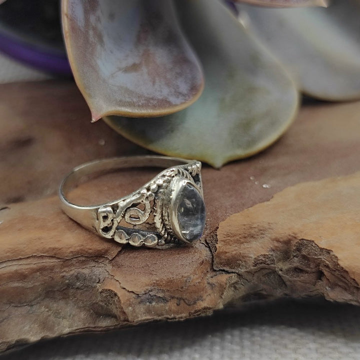 Anello etnico in argento 925 con pietra - EDDUMAILARAM