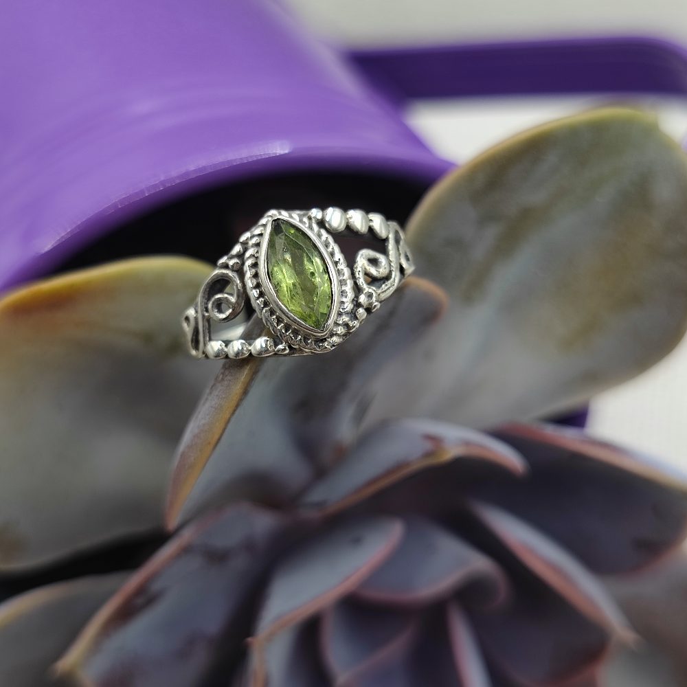 Anello etnico in argento 925 con pietra - EDDUMAILARAM