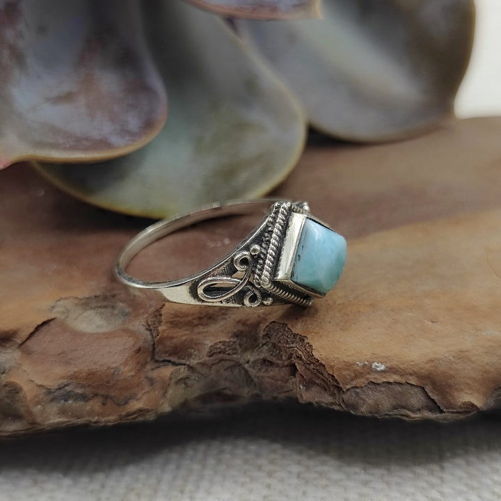 Anello etnico in argento 925 con pietra - EKAMBARA