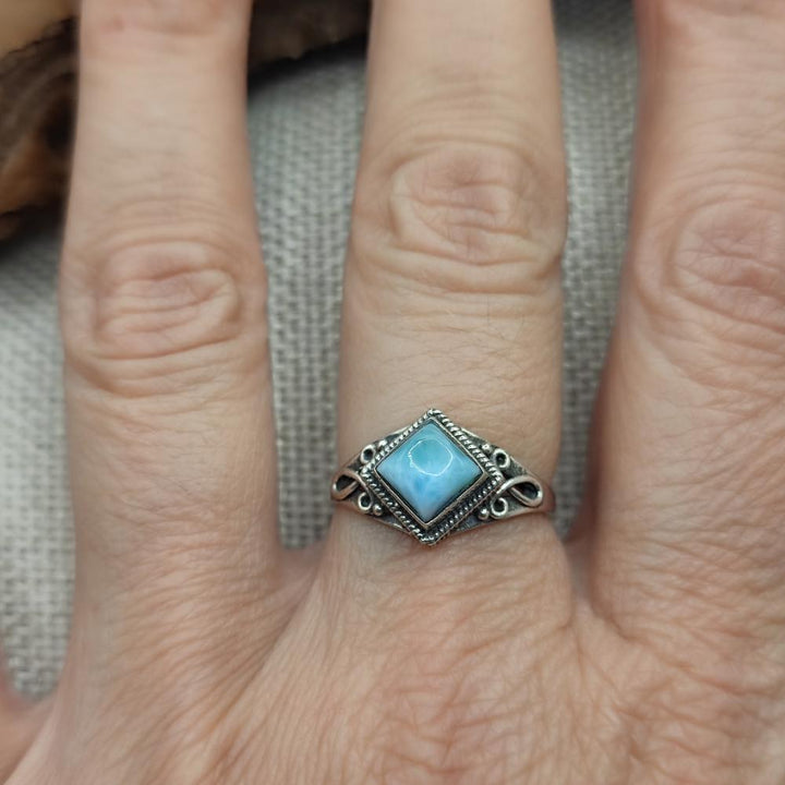 Anello etnico in argento 925 con pietra - EKAMBARA