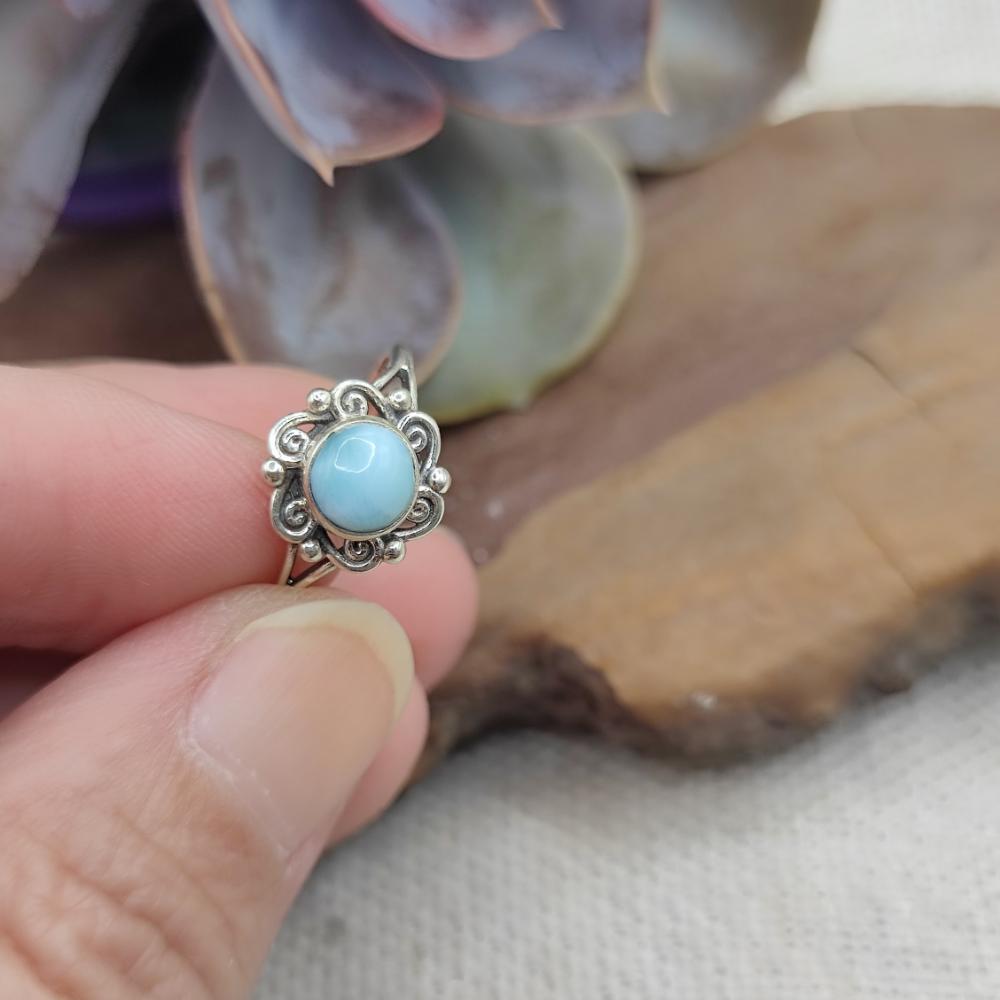 Anello etnico in argento 925 con pietra - GUNTAKAL