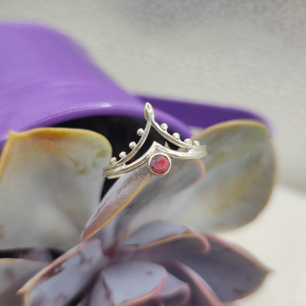 Anello etnico in argento 925 con pietra - JAGGAIAHPET