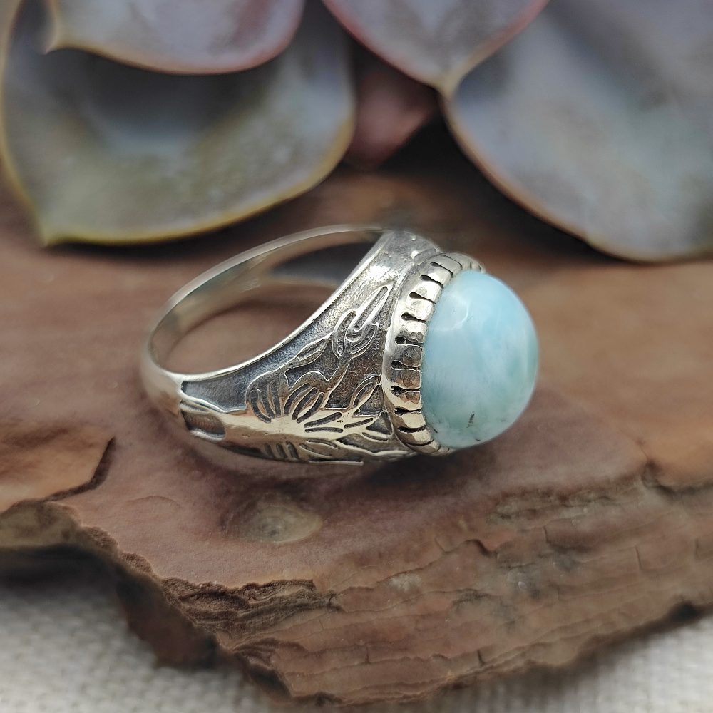 Anello etnico in argento 925 con pietra - AMAWAN