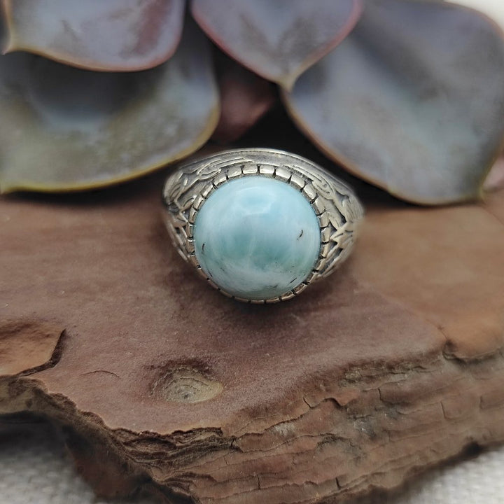 Anello etnico in argento 925 con pietra - AMAWAN