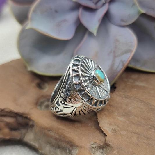 ANELLO etnico in argento 925 con pietra - BARDAH