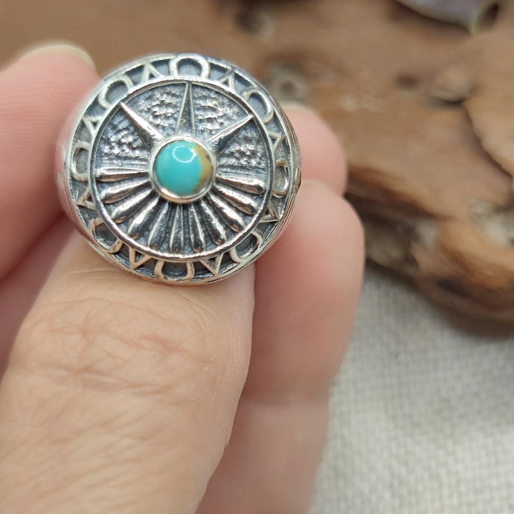 ANELLO etnico in argento 925 con pietra - BARDAH
