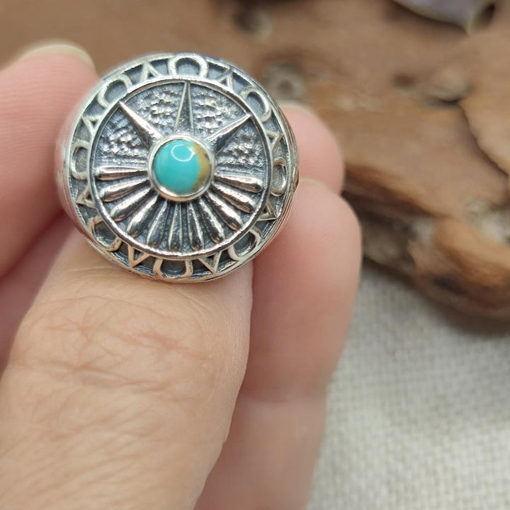ANELLO etnico in argento 925 con pietra - BARDAH