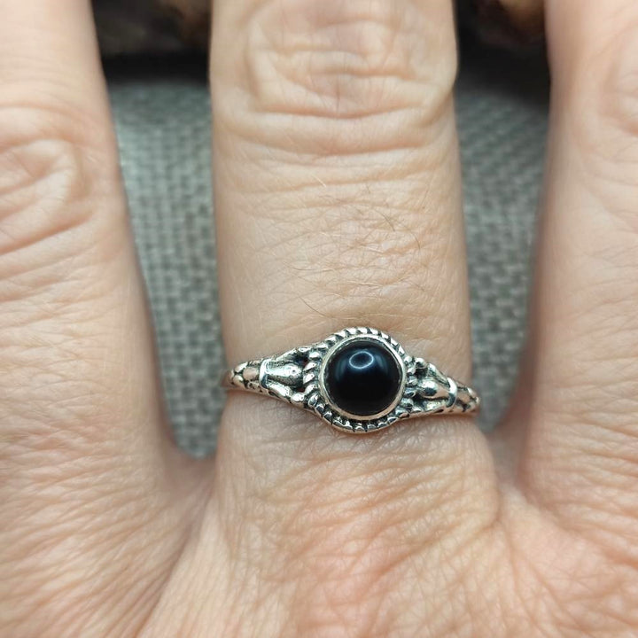 Anello etnico in argento 925 con pietra - CHINTALS