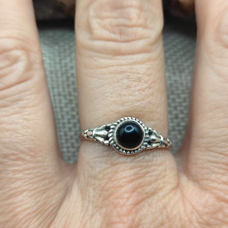 Anello etnico in argento 925 con pietra - CHINTALS