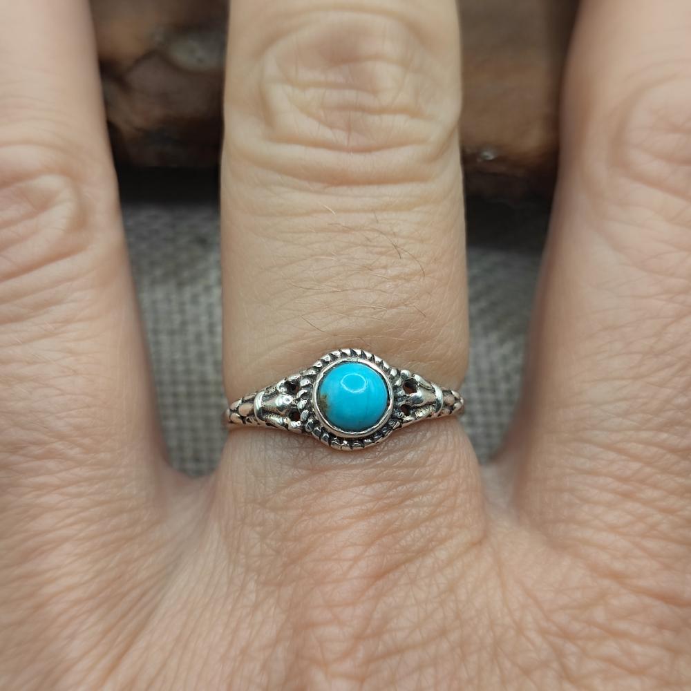 Anello etnico in argento 925 con pietra - CHINTALS