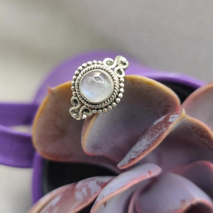 Anello etnico in argento 925 pietra di luna - SITAM