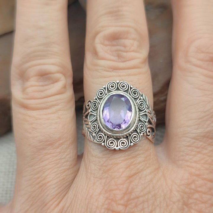 Anello etnico in argento 925 con pietra - KAUCHEI!
