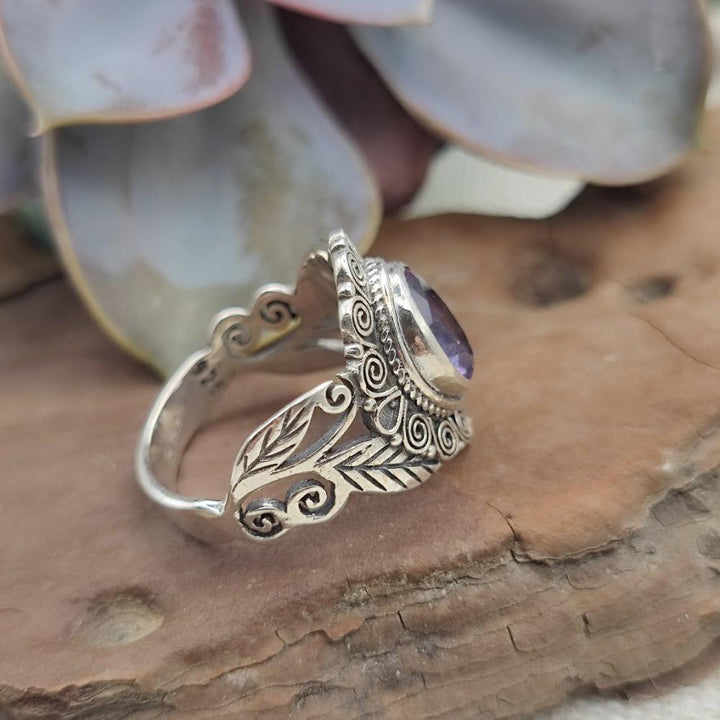 Anello etnico in argento 925 con pietra - KAUCHEI!