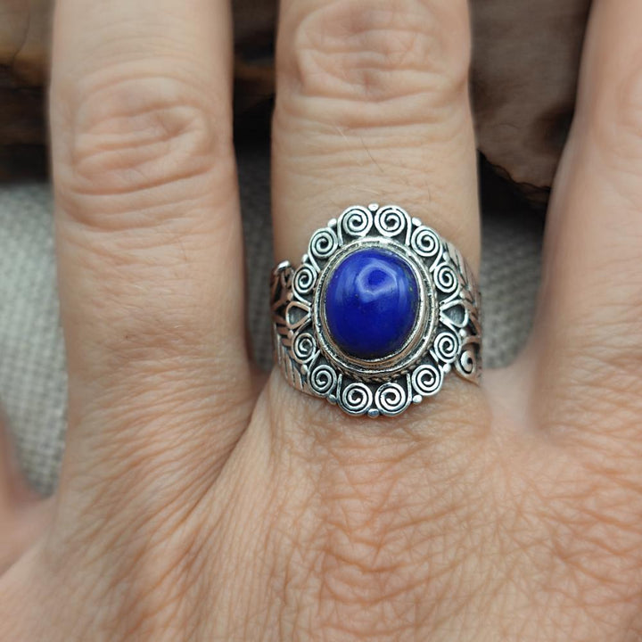 Anello etnico in argento 925 con pietra - KAUCHEI!