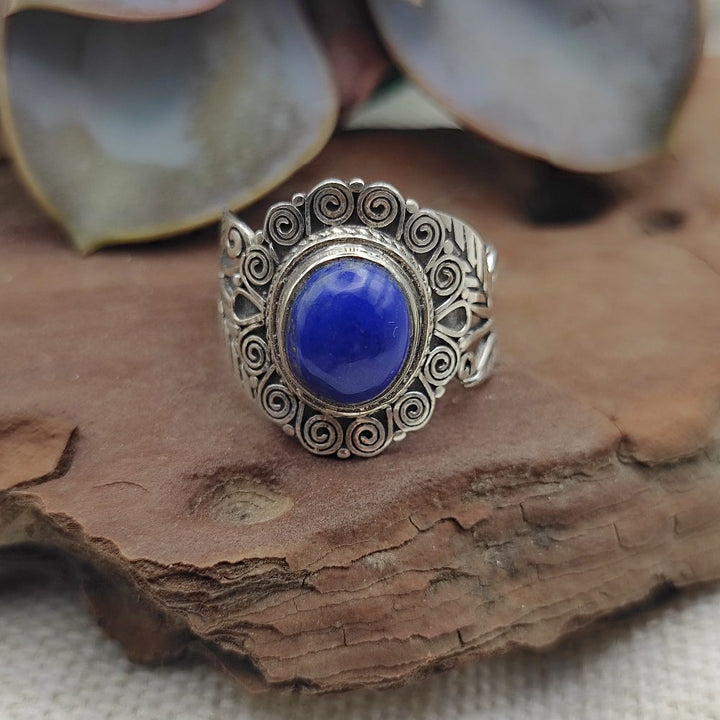 Anello etnico in argento 925 con pietra - KAUCHEI!