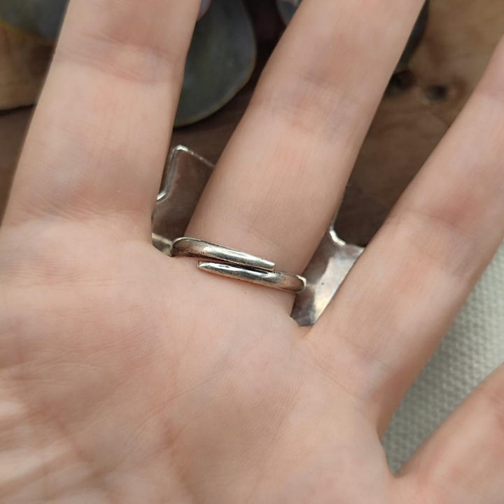 Anello etnico in argento 925 con pietra - NARAJOLA