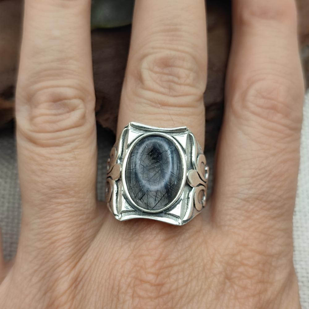 Anello etnico in argento 925 con pietra - PANGSHA