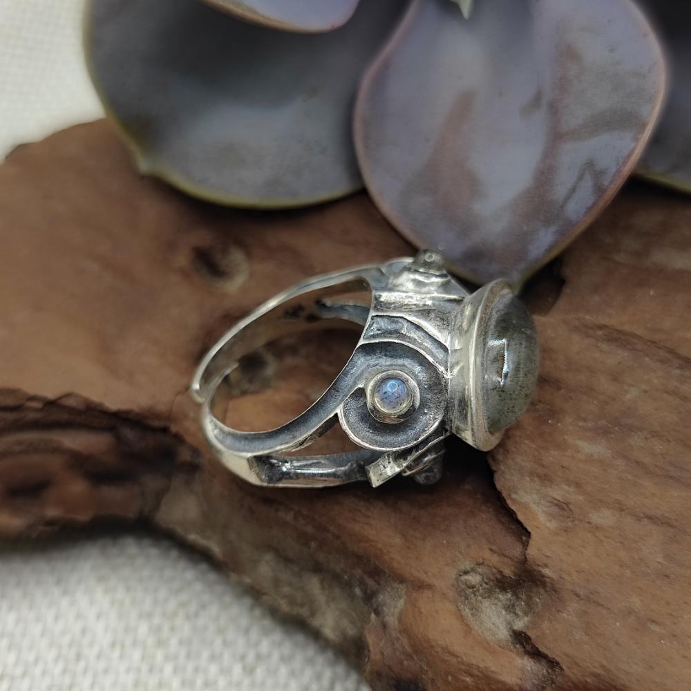 ANELLO etnico in argento 925 con pietra - TENDU