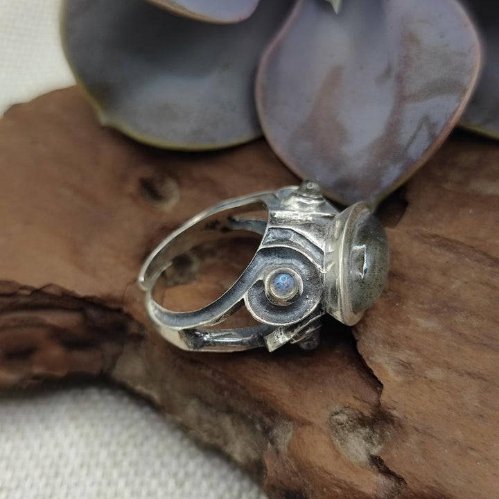 ANELLO etnico in argento 925 con pietra - TENDU