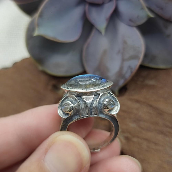 ANELLO etnico in argento 925 con pietra - TENDU