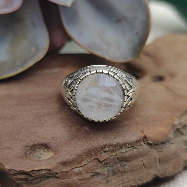 Anello etnico in argento 925 con pietra - AMAWAN