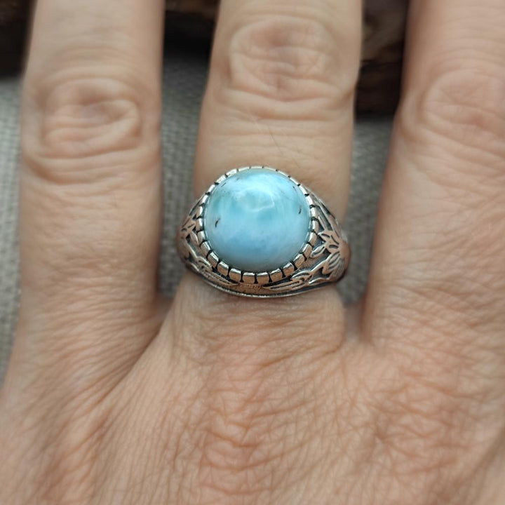 Anello etnico in argento 925 con pietra - AMAWAN