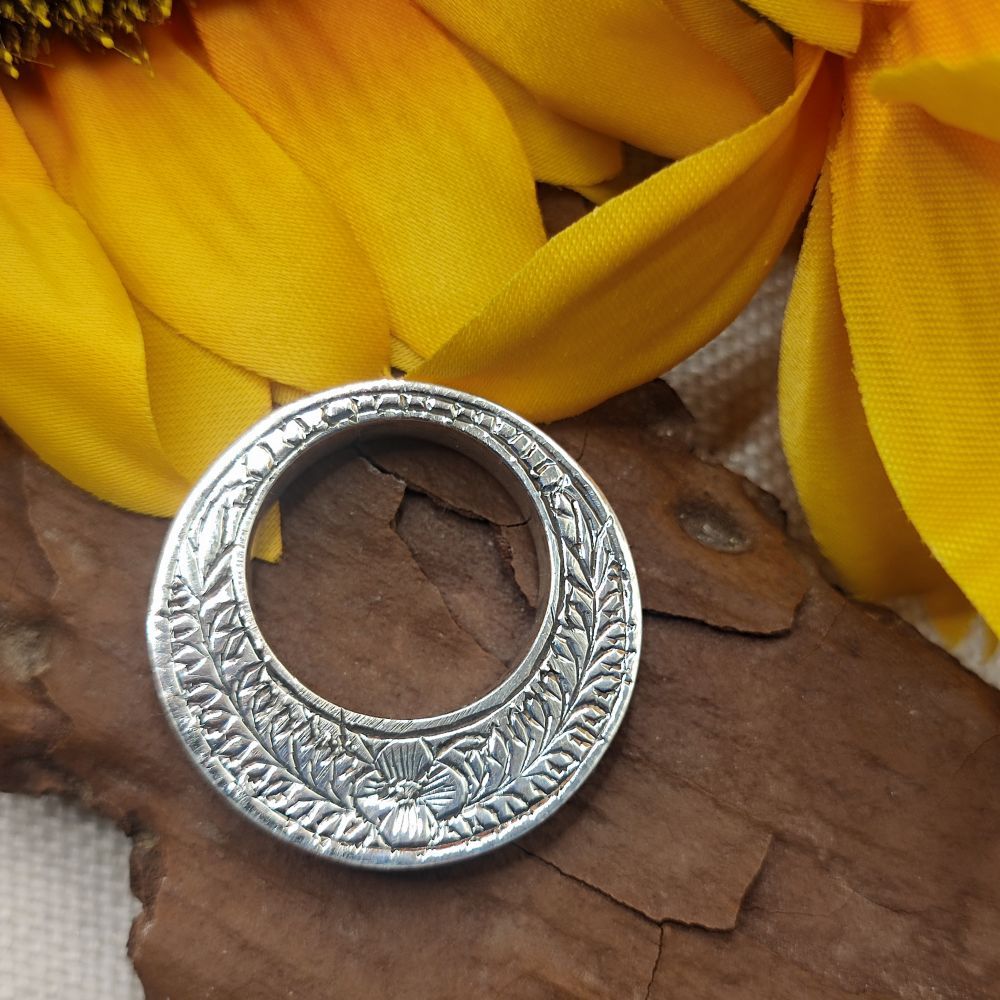 Anello etnico fascia decorata in argento 925 - SAMARI