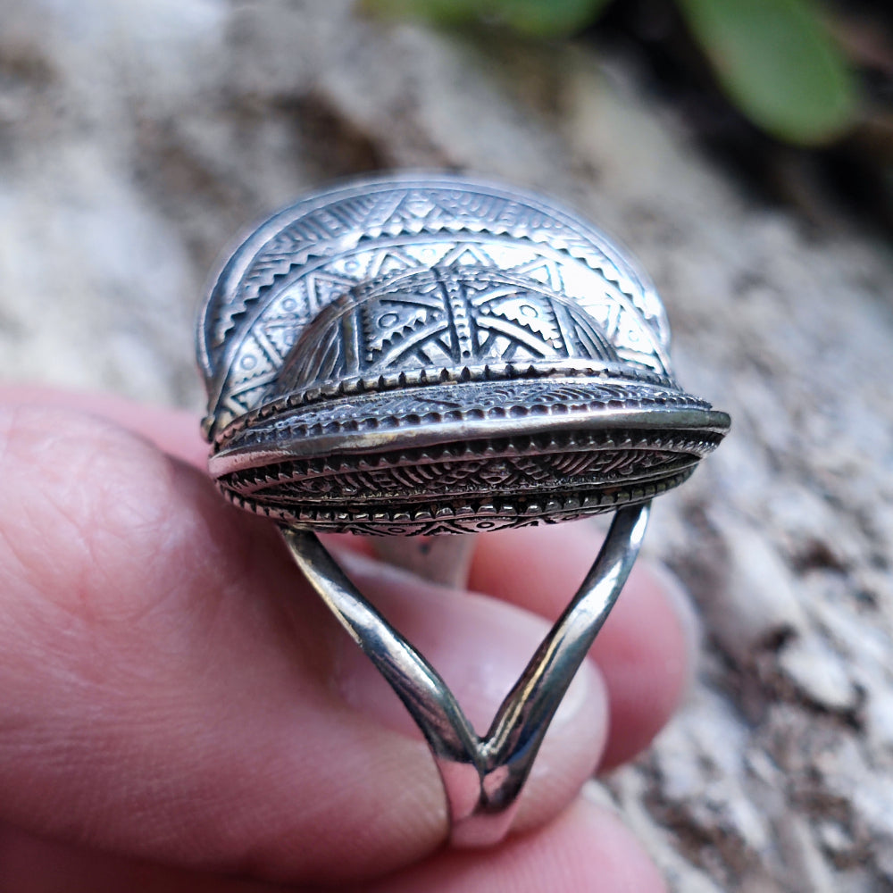 Anello etnico artigianale in argento 925 - SHIANI