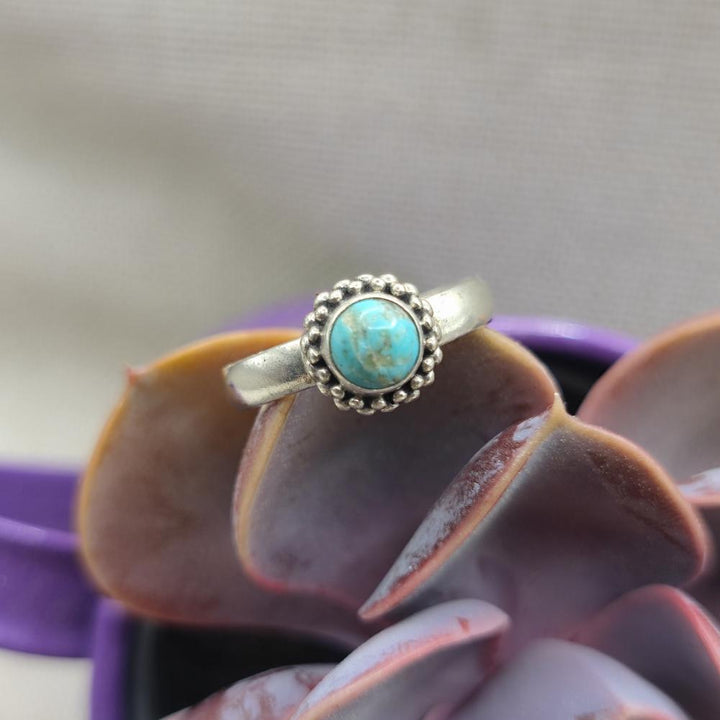 Anello etnico in argento 925 con turchese - NILAH