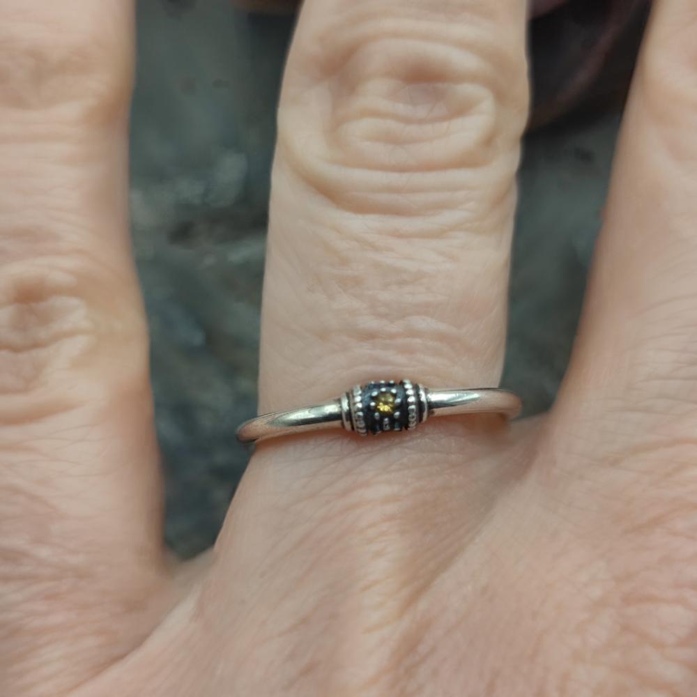 Anello etnico in argento 925 zirconi - IRNALI