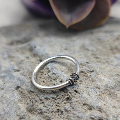 Anello etnico in argento 925 zirconi - IRNALI