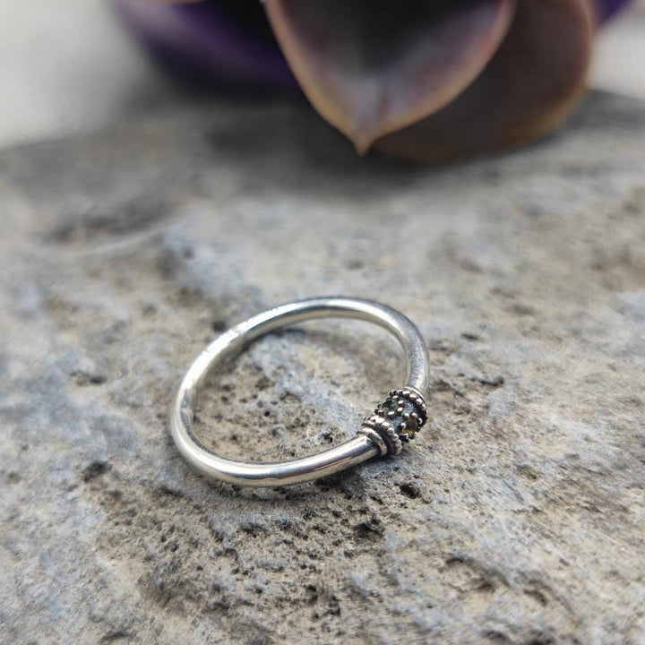 Anello etnico in argento 925 zirconi - IRNALI