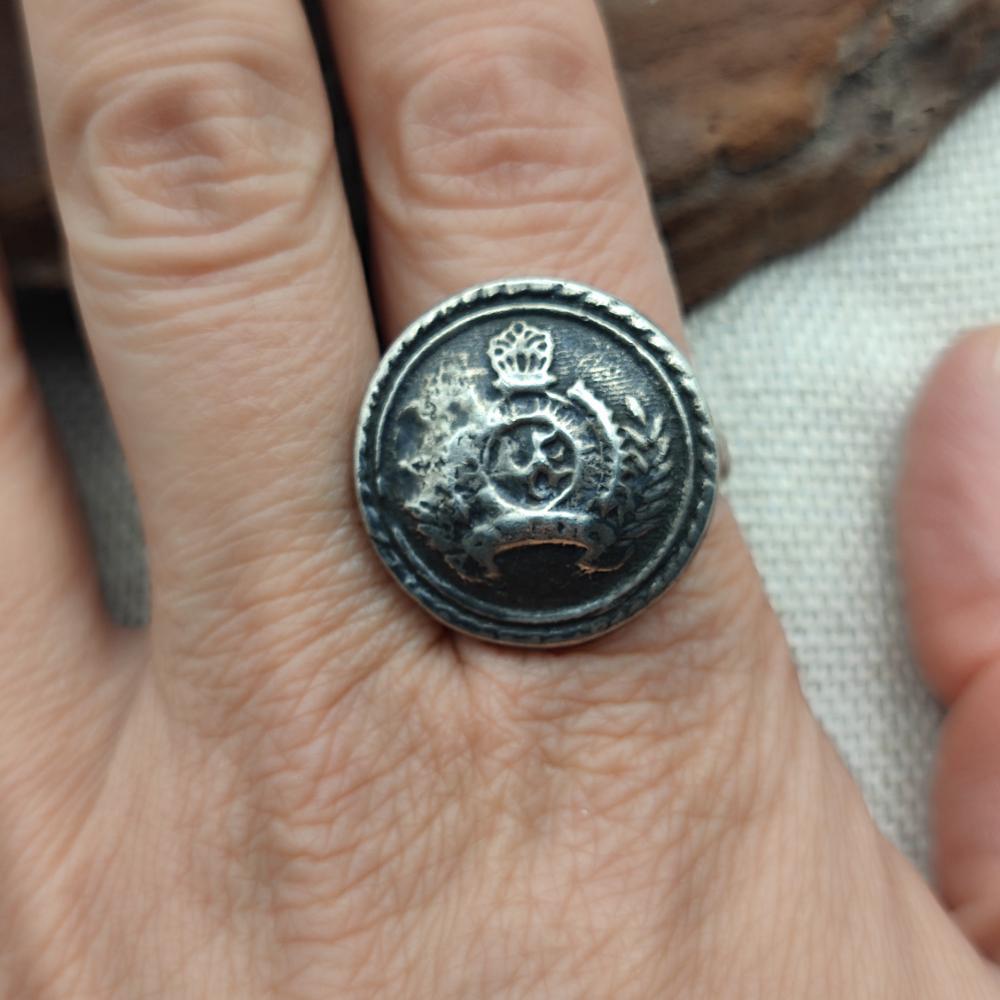 Anello etnico in argento antico - KANURU