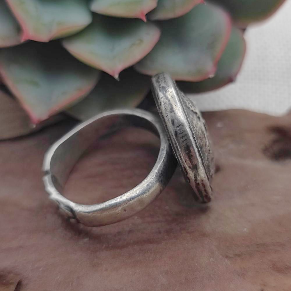Anello etnico in argento antico - KANURU
