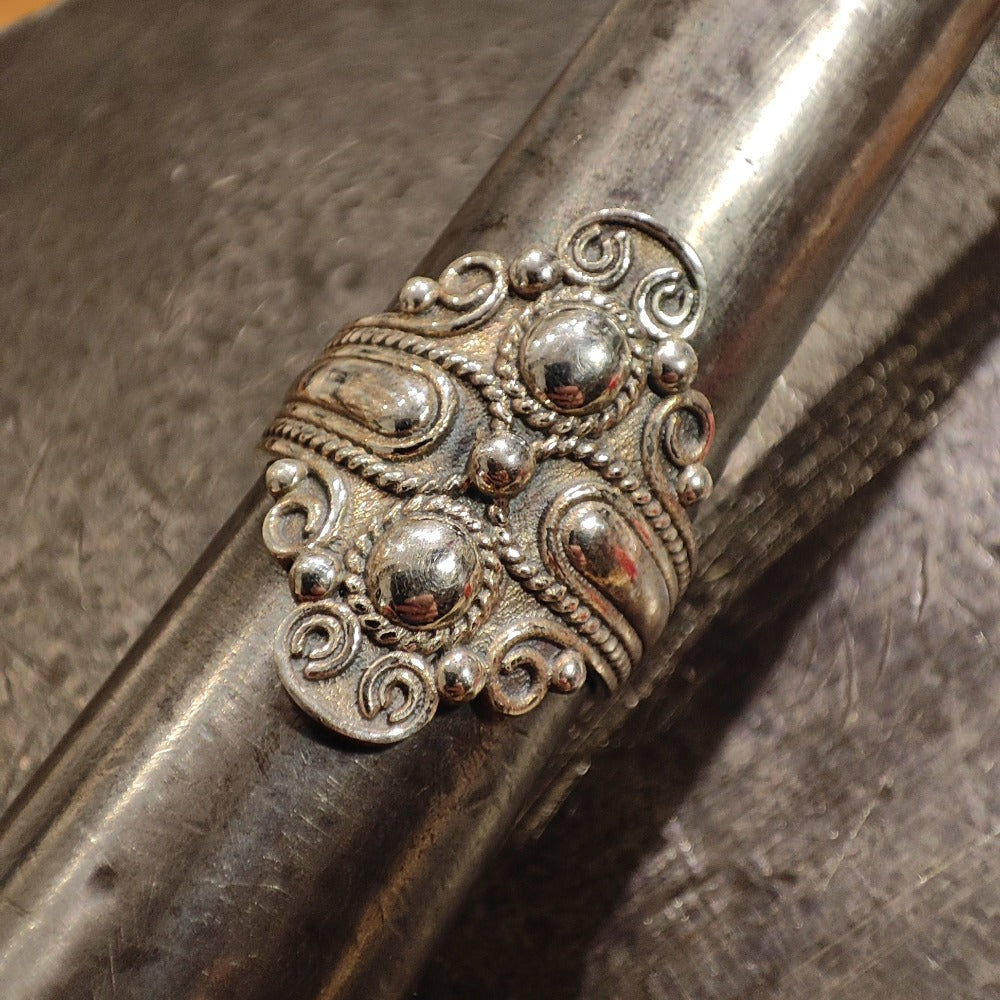 Anello etnico artigianale in argento 925 - KARDA