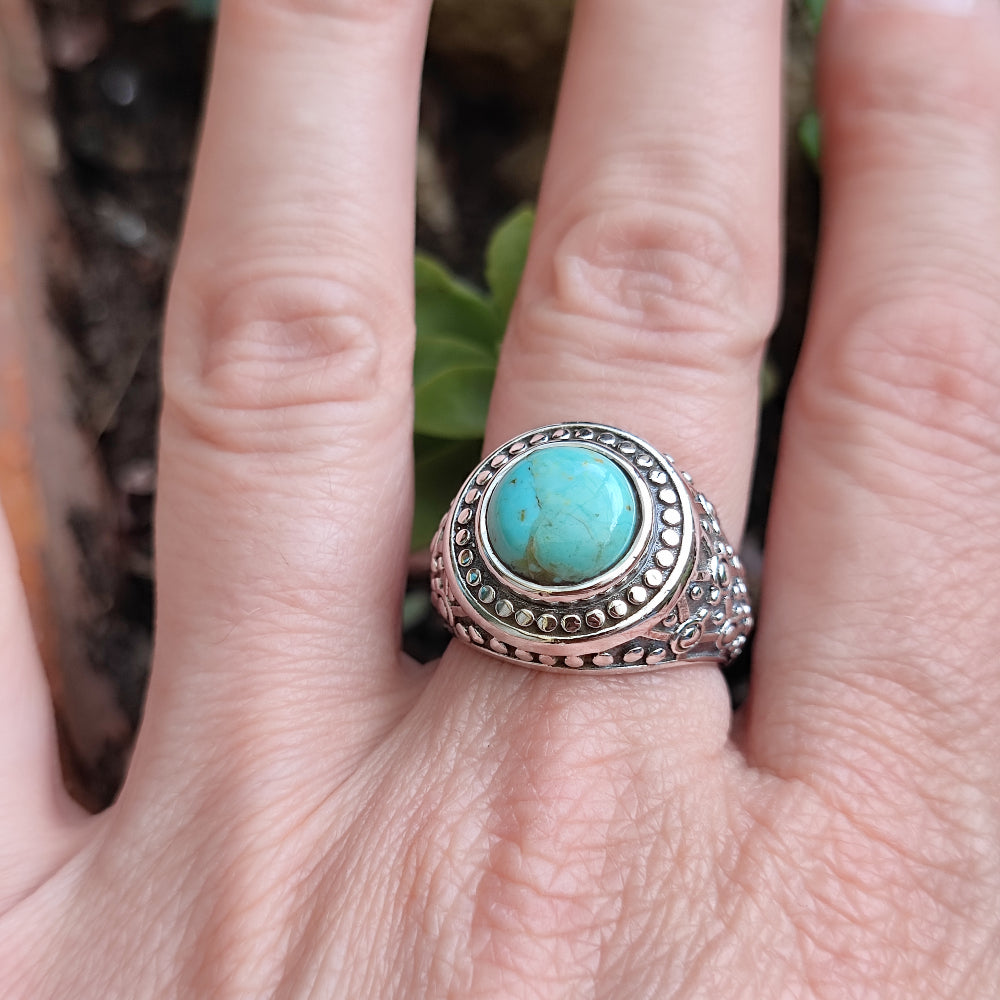 Anello etnico in argento 925 con pietra - SIJAEE