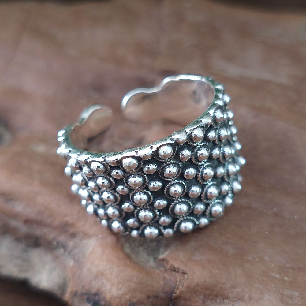 ANELLO artigianale a fascia in argento 925 - KARIMATI