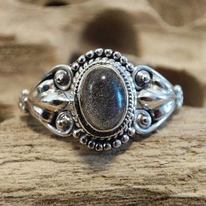 Anello con pietra e filigrana in argento 925 - RINDUNA