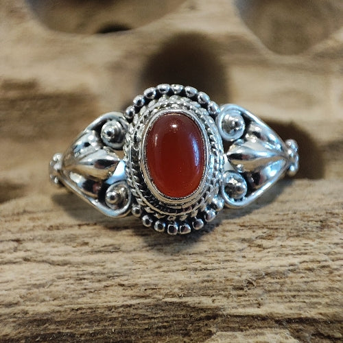 Anello con pietra e filigrana in argento 925 - RINDUNA