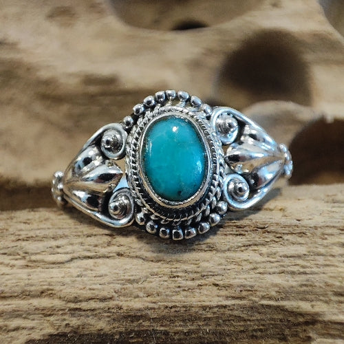 Anello con pietra e filigrana in argento 925 - RINDUNA