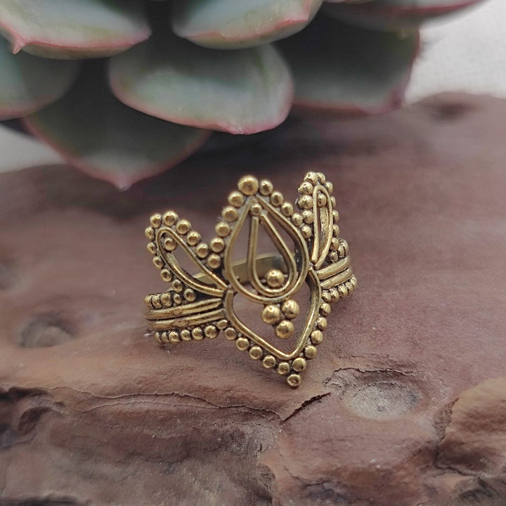 ANELLO etnico tradizionale in ottone - KUKATPALLY