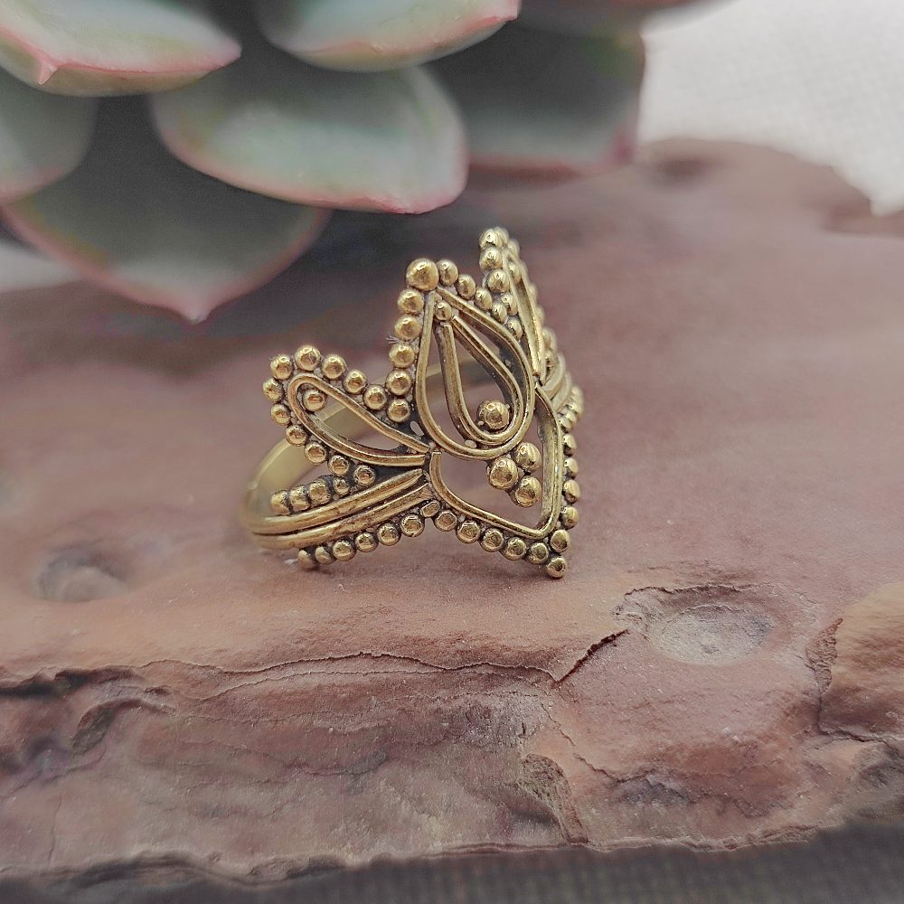 ANELLO etnico tradizionale in ottone - KUKATPALLY