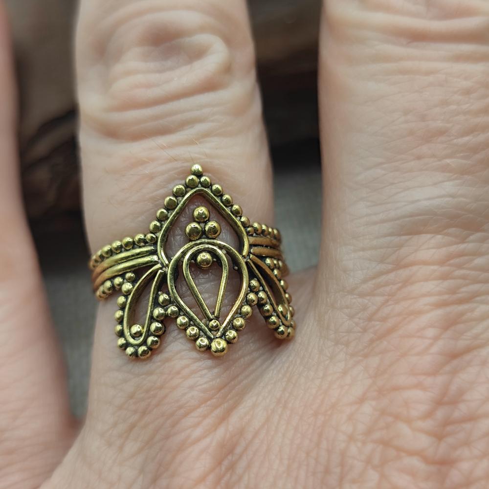 ANELLO etnico tradizionale in ottone - KUKATPALLY
