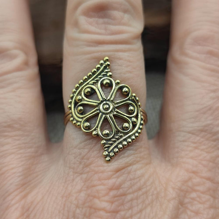 ANELLO etnico tradizionale in ottone - KOTHAGUDEM