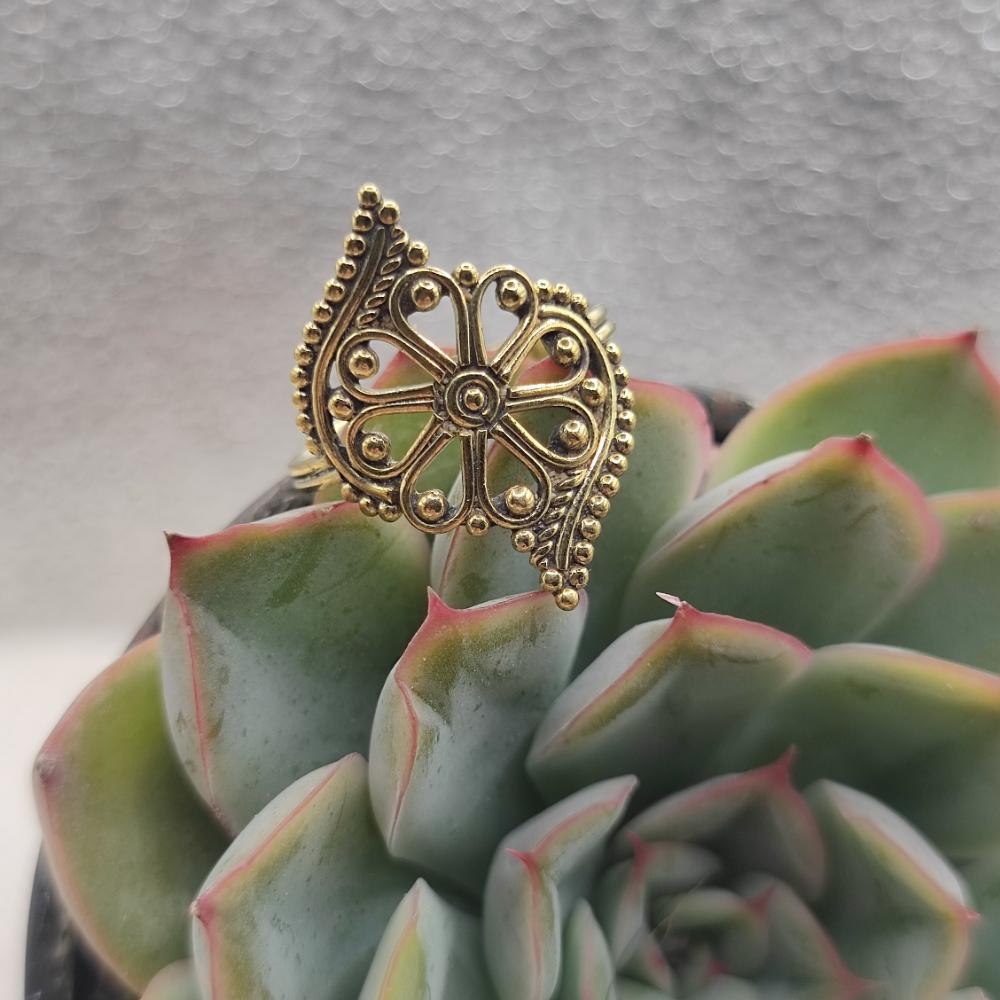 ANELLO etnico tradizionale in ottone - KOTHAGUDEM