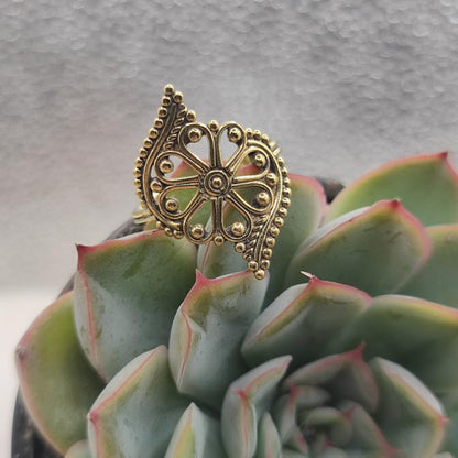 ANELLO etnico tradizionale in ottone - KOTHAGUDEM